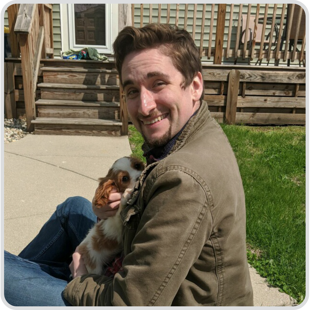 Alex Bridges and Dog