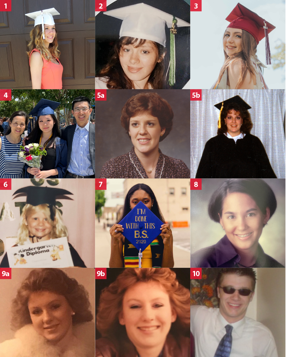 Collage of previous graduates